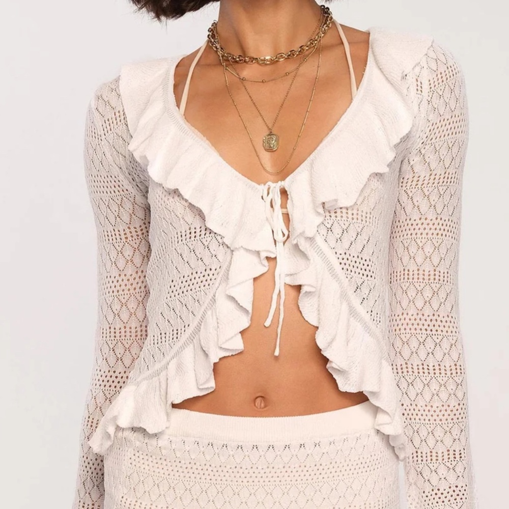 Diana Sweater and maxi skirt from Heartloom in white